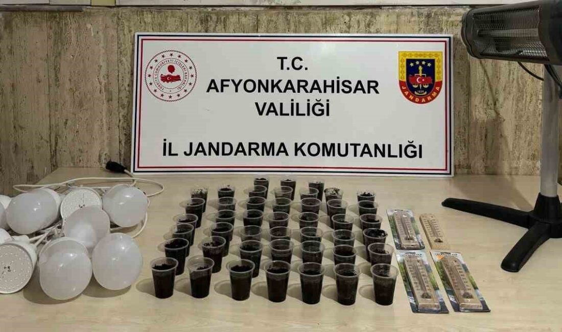 Afyonkarahisar’ın Emirdağ ilçesinde jandarma ekipleri şüpheli bir ev eklentilerinde yaptığı