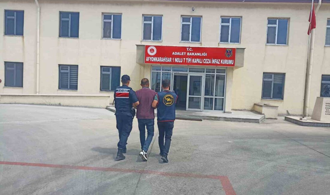 Afyonkarahisar’da 17 yıl 13 ay hapis cezası ile aranan bir