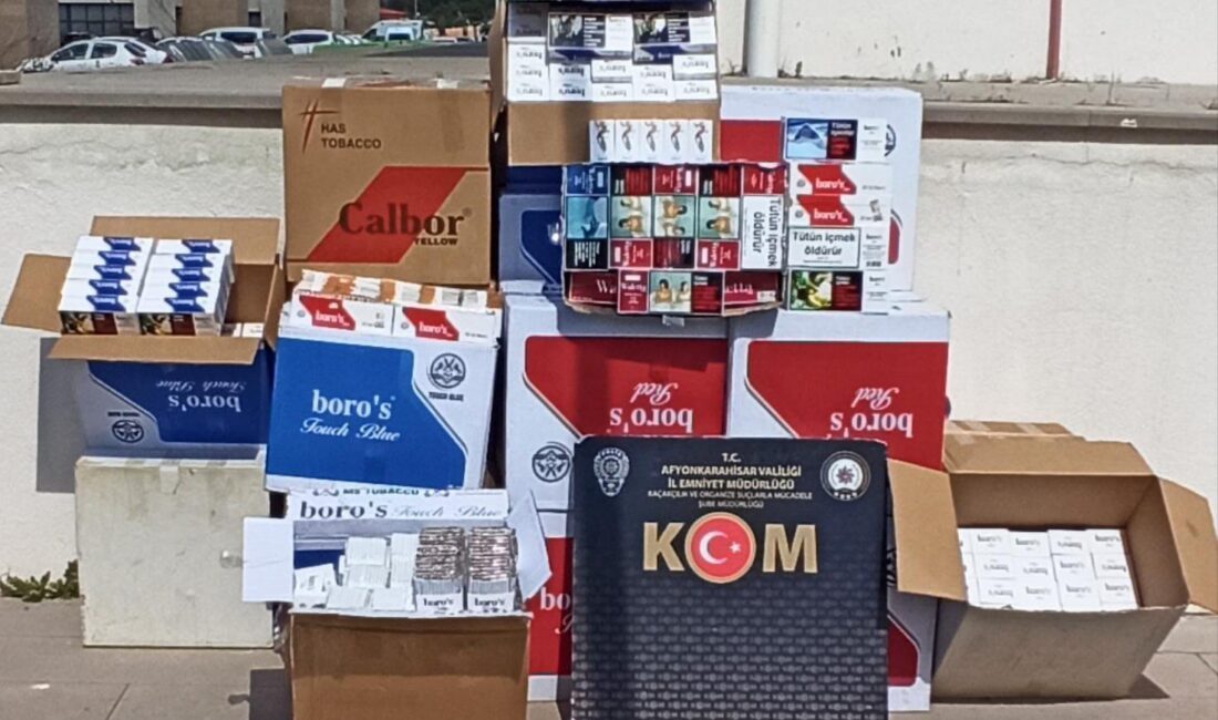 Afyonkarahisar ve Sultandağı ilçesinde 256 bin 500 makaron (filtreli sigara
