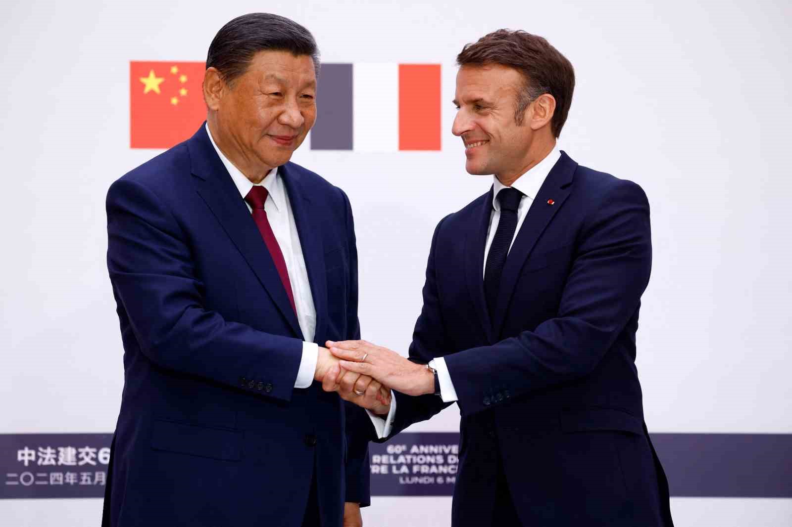 Çin Devlet Başkanı Xi Jinping, Fransa Cumhurbaşkanı Emmanuel Macron ile