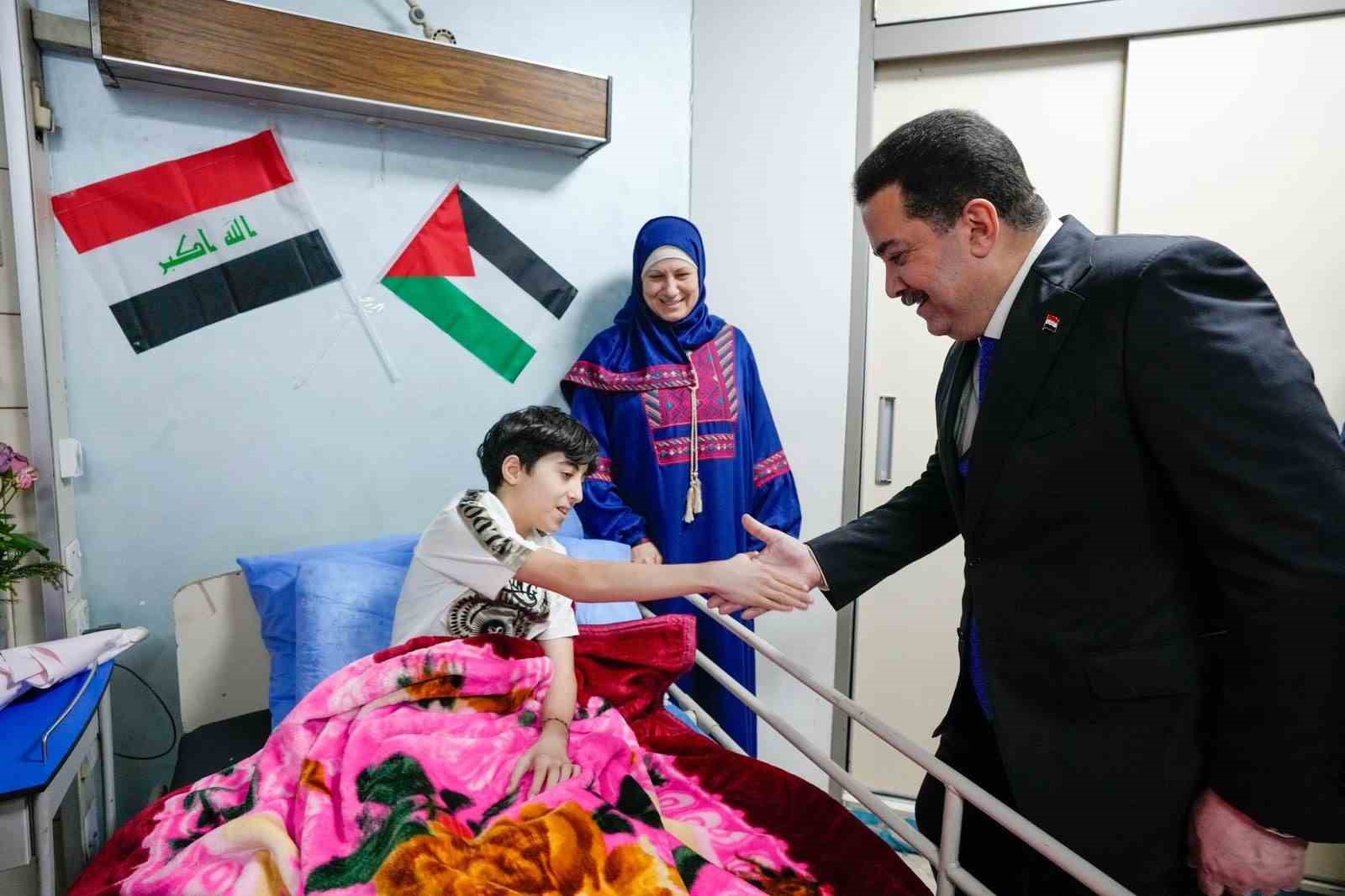 Irak Başbakanı Muhammed Şiya Sudani, İsrail saldırılarında yaralanan Filistinlileri başkent