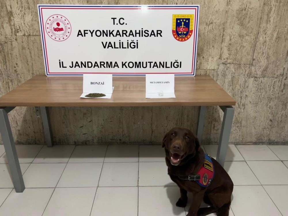 Afyonkarahisar’da jandarma ekipleri takibe aldıkları bir araçta değişik türlerde uyuşturucu