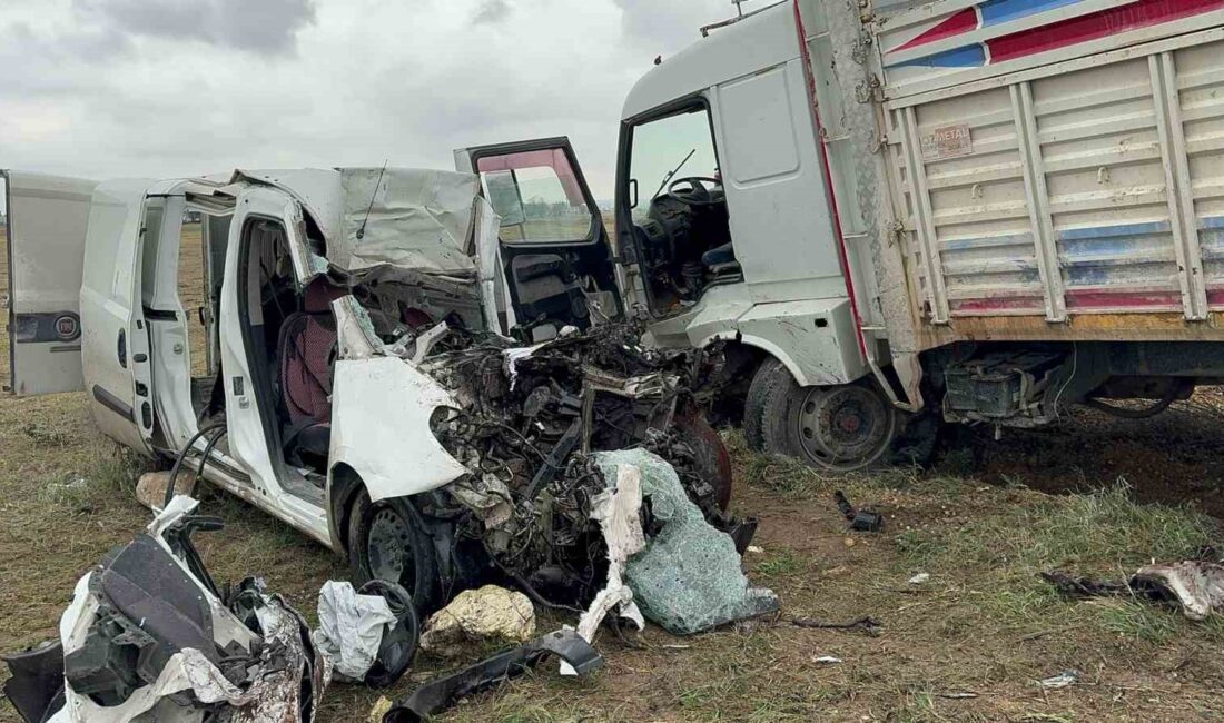 Afyonkarahisar’da kamyon ile hafif ticari aracın çarpıştığı trafik kazasında sürücüler