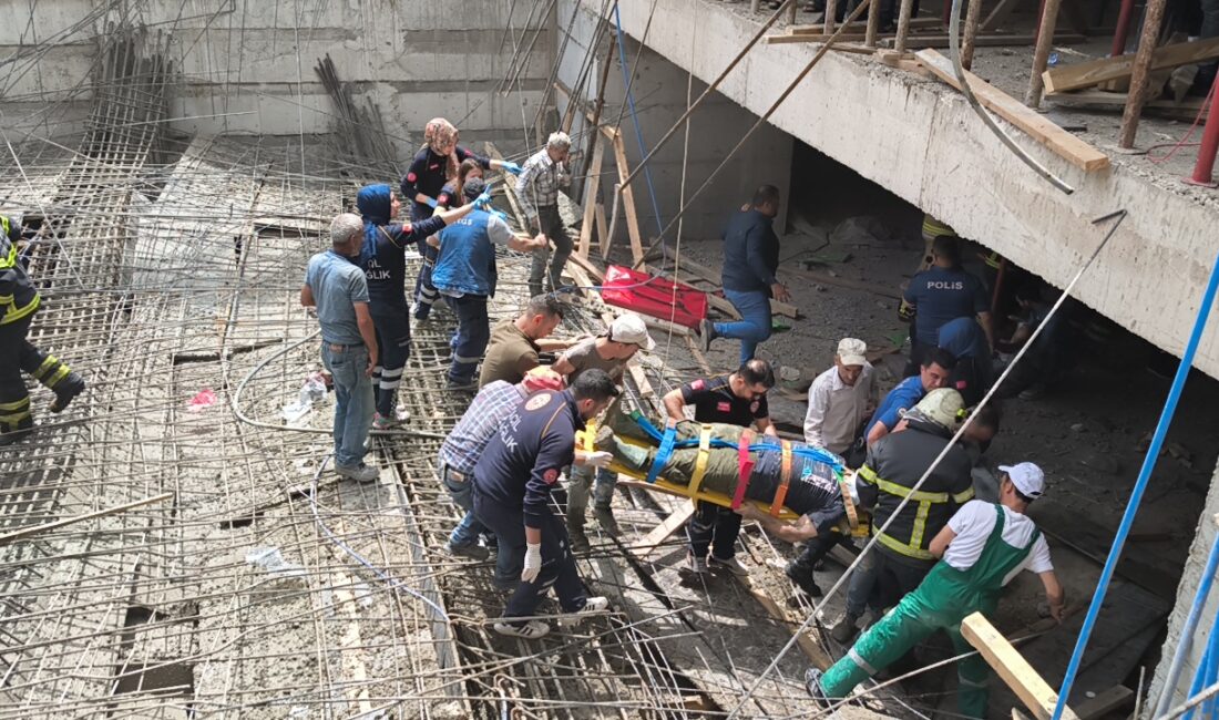 Kütahya’da bir inşaatta beton atılırken yaşanan çökme sonucu yaralanan 5