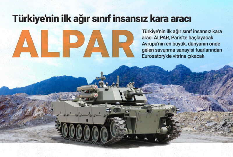 Türkiye’nin ilk ağır sınıf insansız kara aracı ALPAR, Paris’te başlayacak