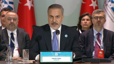 Dışişleri Bakanı Hakan Fidan, Dolmabahçe Cumhurbaşkanlığı Çalışma Ofisinde düzenlenen ‘Olağanüstü