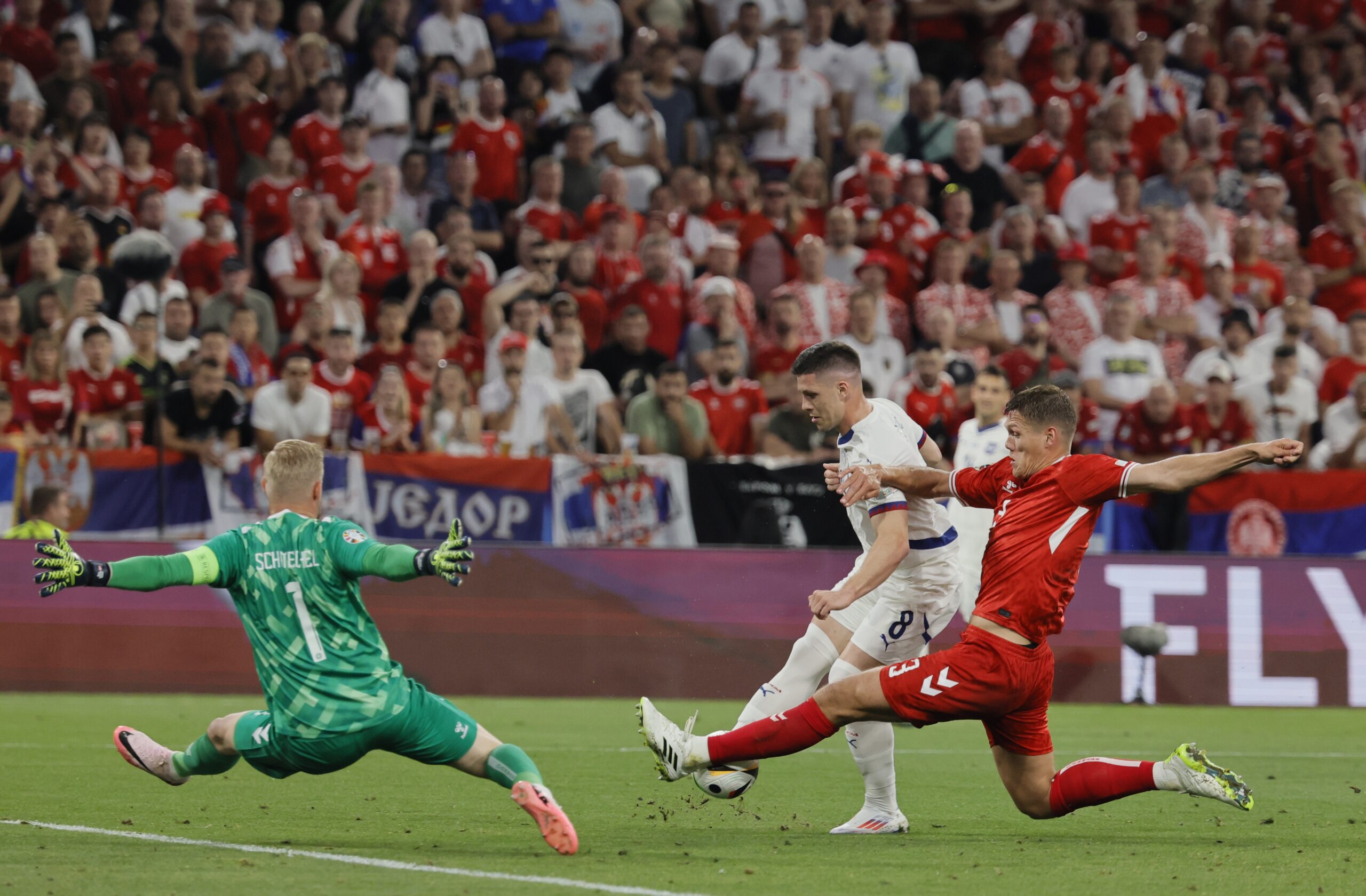 2024 Avrupa Futbol Şampiyonası (EURO 2024) C Grubu maçında Danimarka
