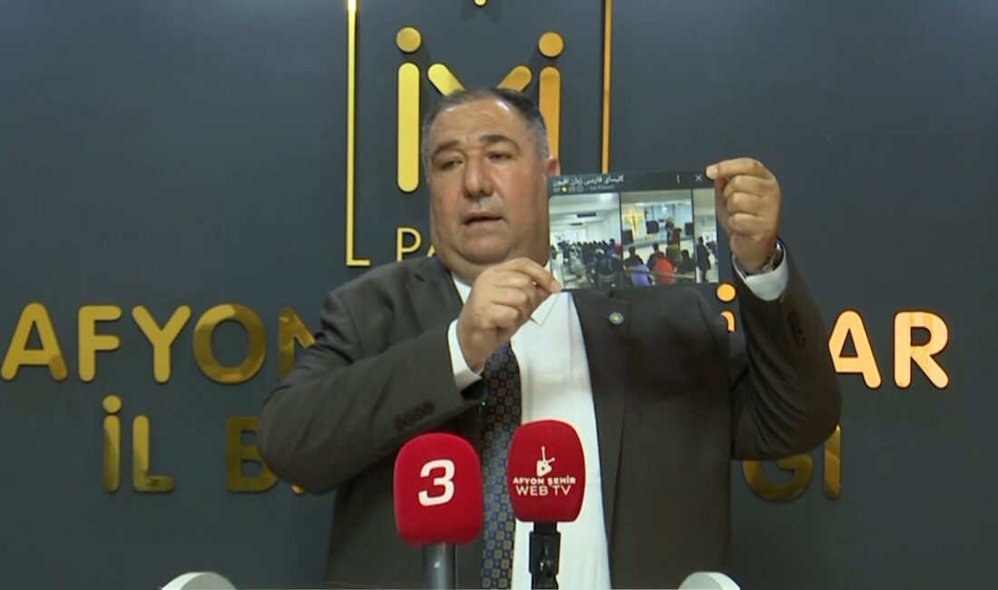 İYİ Parti İl Başkanı Muhammet Mısırlıoğlu, Afyonkarahisar’da sığınmacıların kullandığı bir