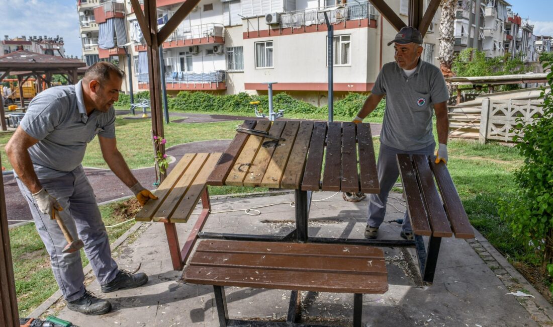 Kepez Belediyesi, Yeşiltepe Mahallesi’ndeki İsmet İnönü Parkı’nda yenileme çalışması başlattı.