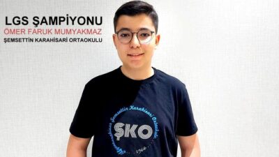 Bugün açıklanan LGS sonuçlarında Afyonkarahisar Şemsettin Karahisari Ortaokulu öğrencisi Ömer