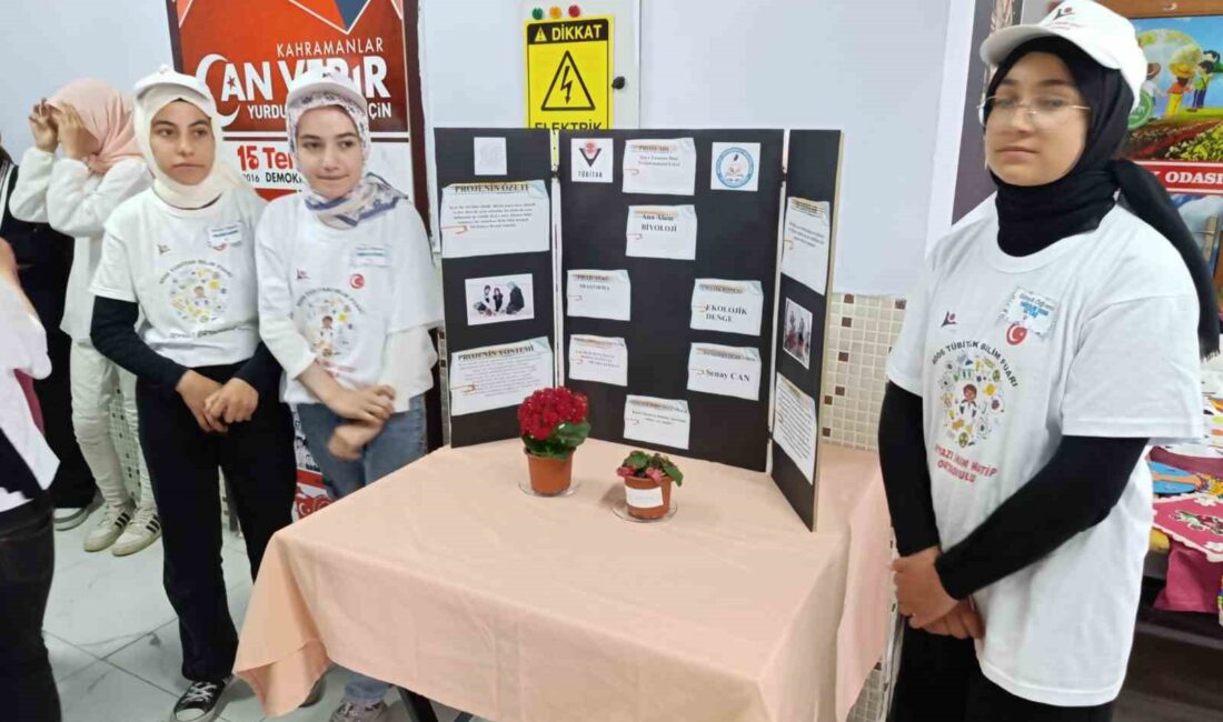 Afyonkarahisar Beyyazı İmam Hatip Ortaokulu’nda TÜBİTAK 4006 Bilim Fuarı açıldı.