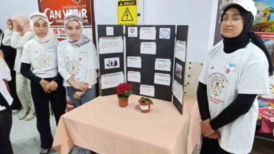 Afyonkarahisar Beyyazı İmam Hatip Ortaokulu’nda TÜBİTAK 4006 Bilim Fuarı açıldı.