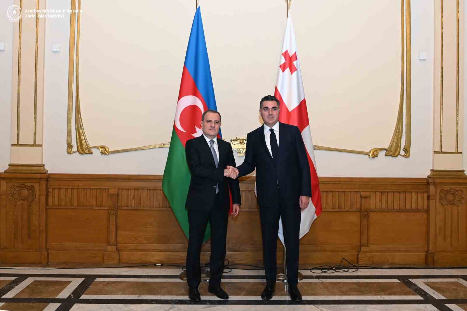 Azerbaycan Dışişleri Bakanı Ceyhun Bayramov, Gürcistan Dışişleri Bakanı İlia Darçiaşvili