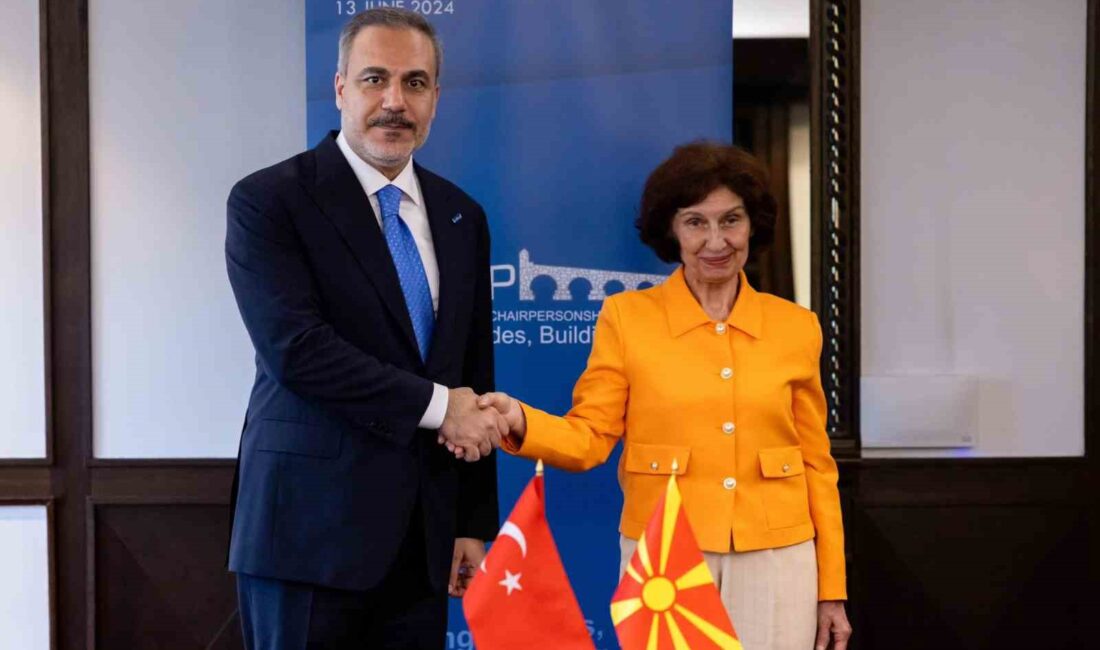 Dışişleri Bakanı Hakan Fidan, Kuzey Makedonya Cumhurbaşkanı Gordana Siljanovska Davkova
