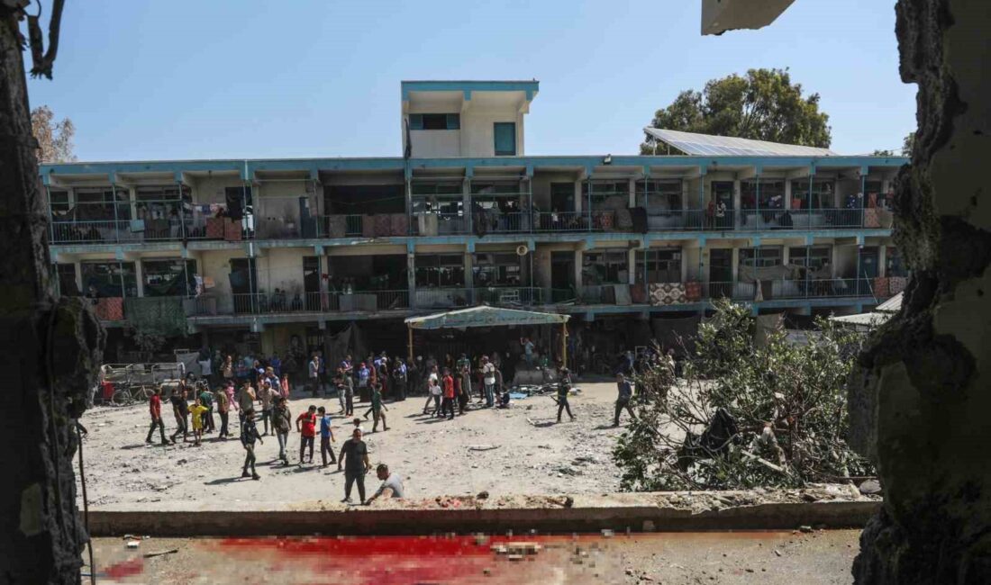 İsrail ordusunun Gazze Şeridi’ndeki Nuseyrat Mülteci Kampı’nda Birleşmiş Milletler Yakın