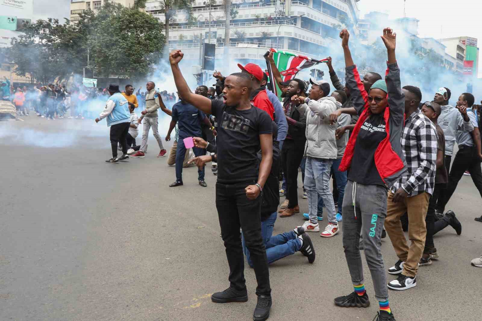 KENYA'DA HÜKÜMETİN VERGİ YASASINA KARŞI ÜLKE GENELİNDE DÜN GERÇEKLEŞTİRİLEN PROTESTOLARDA