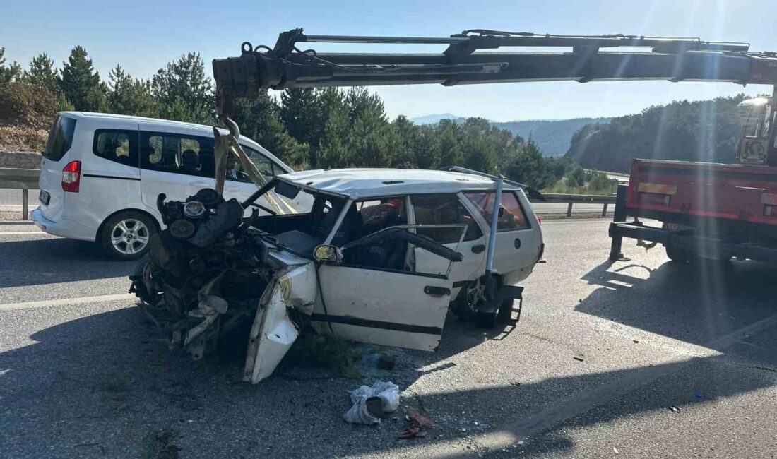 Afyonkarahisar’da kontrolden çıkarak şarampole girerek ağaçlara çarpan otomobilde biri 11