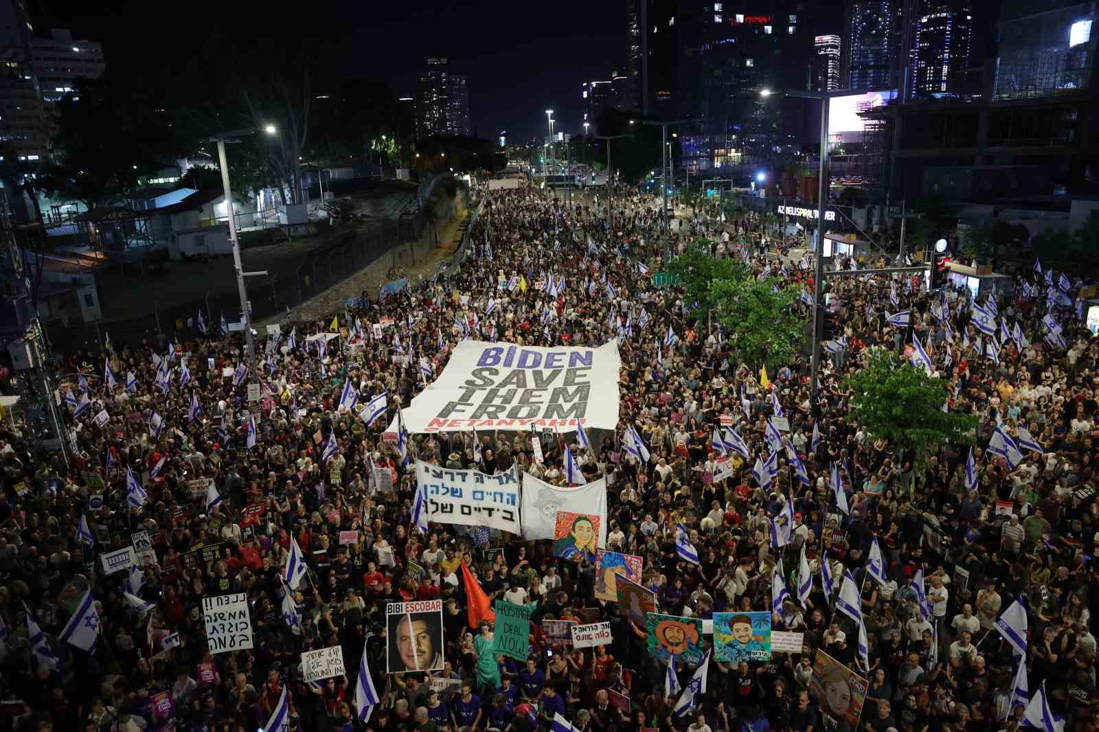 İsrail’in başkenti Tel Aviv’de yaklaşık 120 bin kişinin katılımıyla İsrail’in