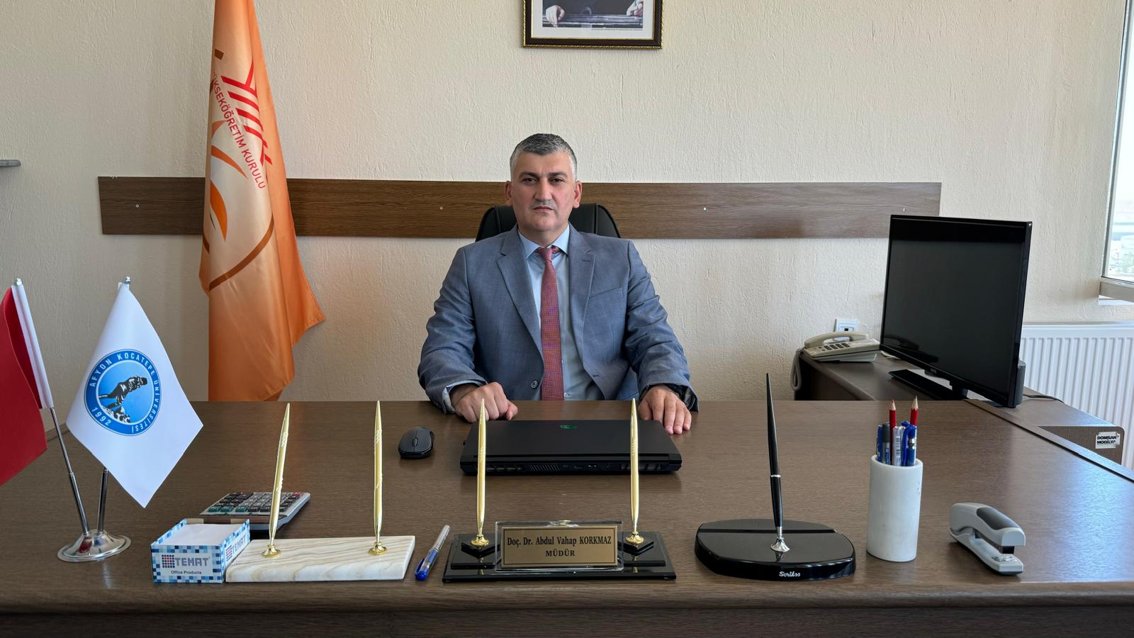 İscehisar Meslek Yüksekokulu’nun yeni Müdürü Doç. Dr. Abdul Vahap Korkmaz,
