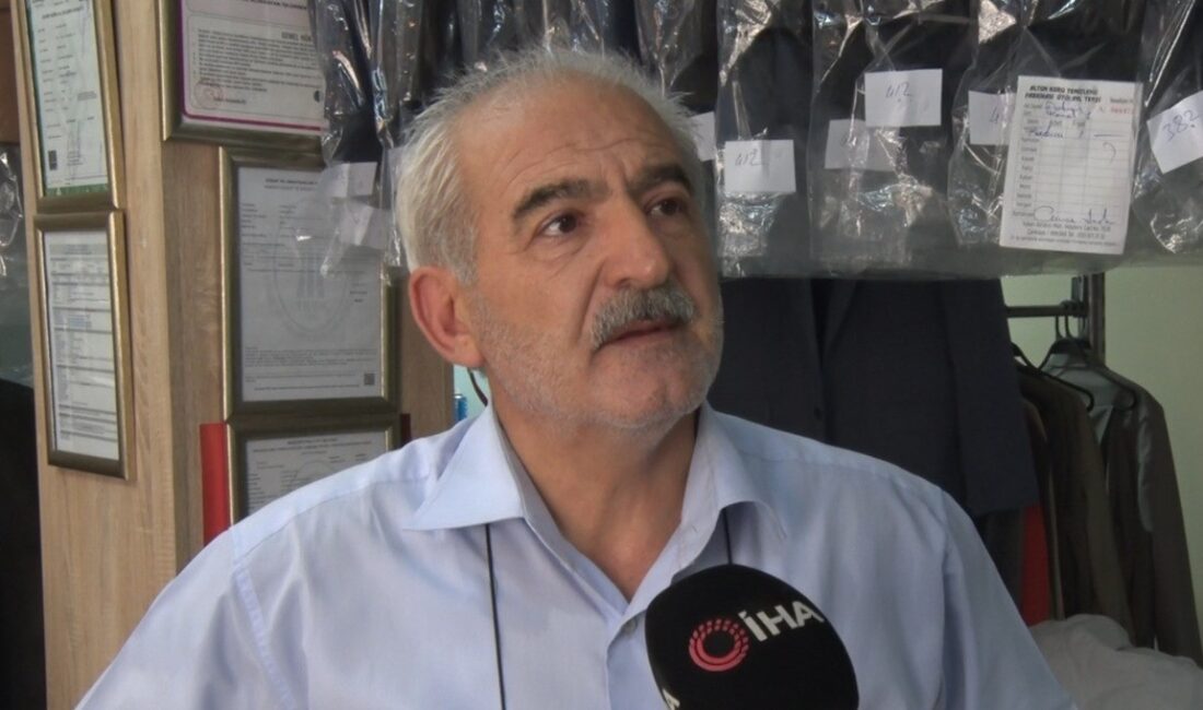 Ankara’da çalışan bir kuru temizleme esnafı, bağlı olduğu odanın 3’te