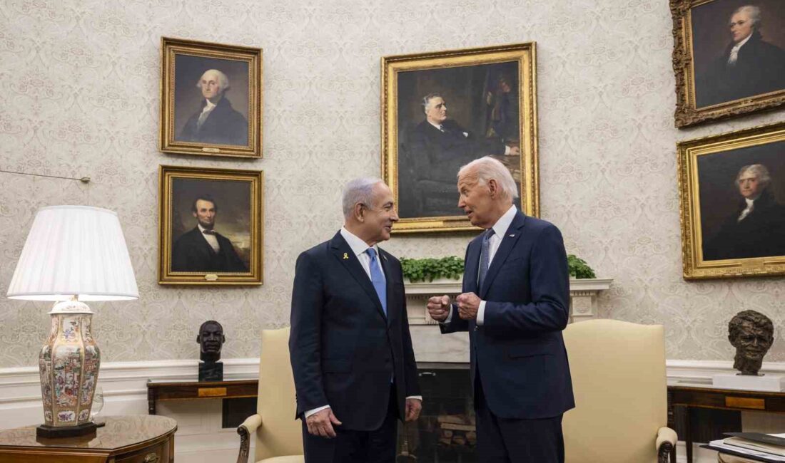 ABD Başkanı Joe Biden ile İsrail Başbakanı Binyamin Netanyahu, Beyaz