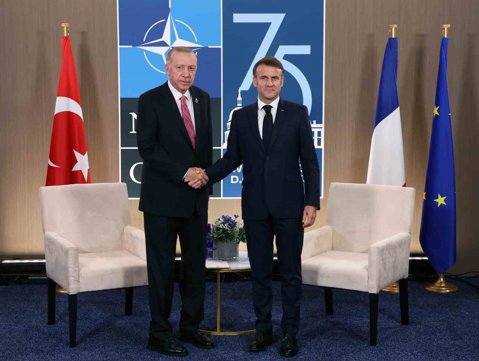 Cumhurbaşkanı Recep Tayyip Erdoğan, NATO Zirvesi için geldiği ABD’de Fransa