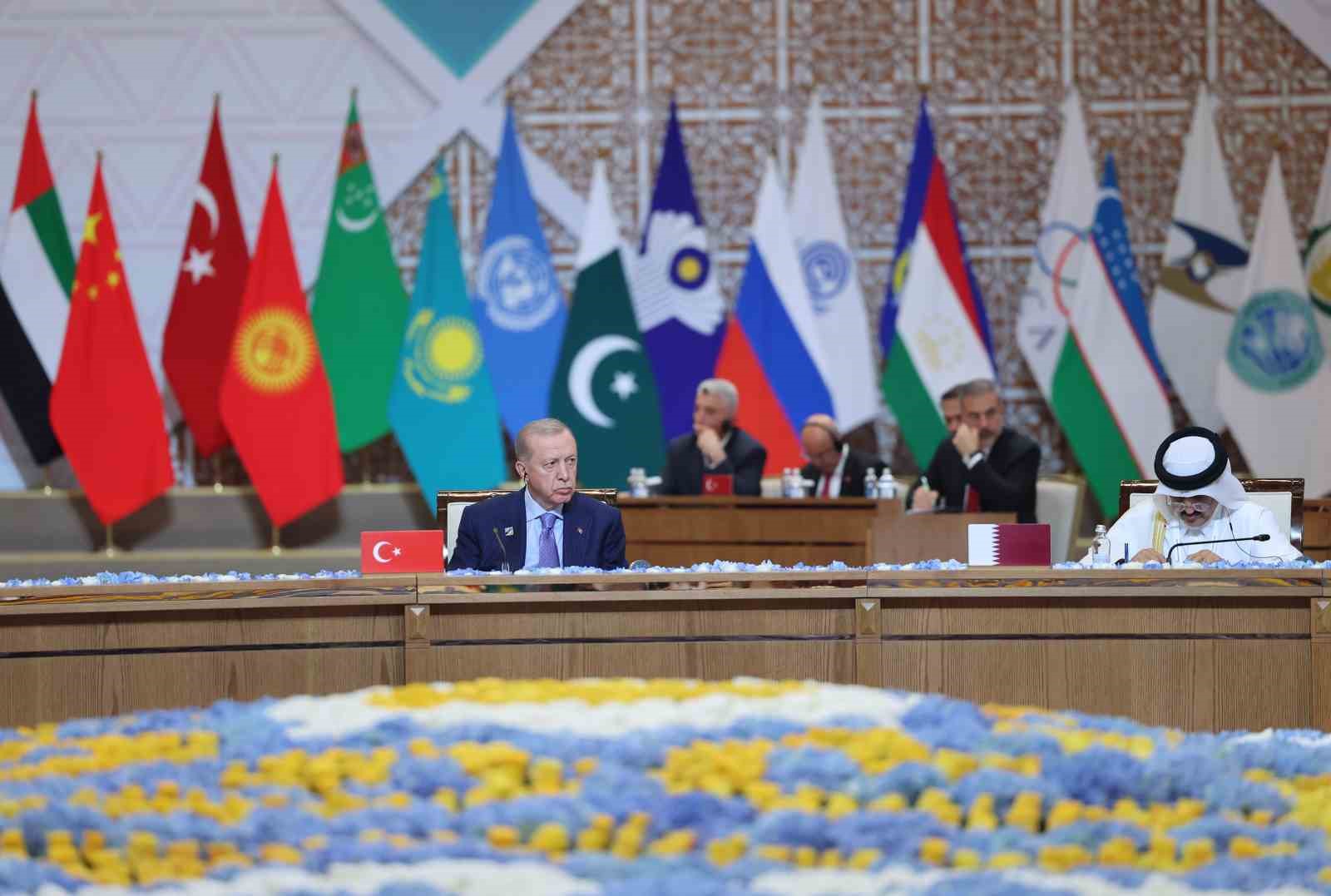 Cumhurbaşkanı Recep Tayyip Erdoğan, “Kural temelli uluslararası sistemin sütunlarının sarsılmakta