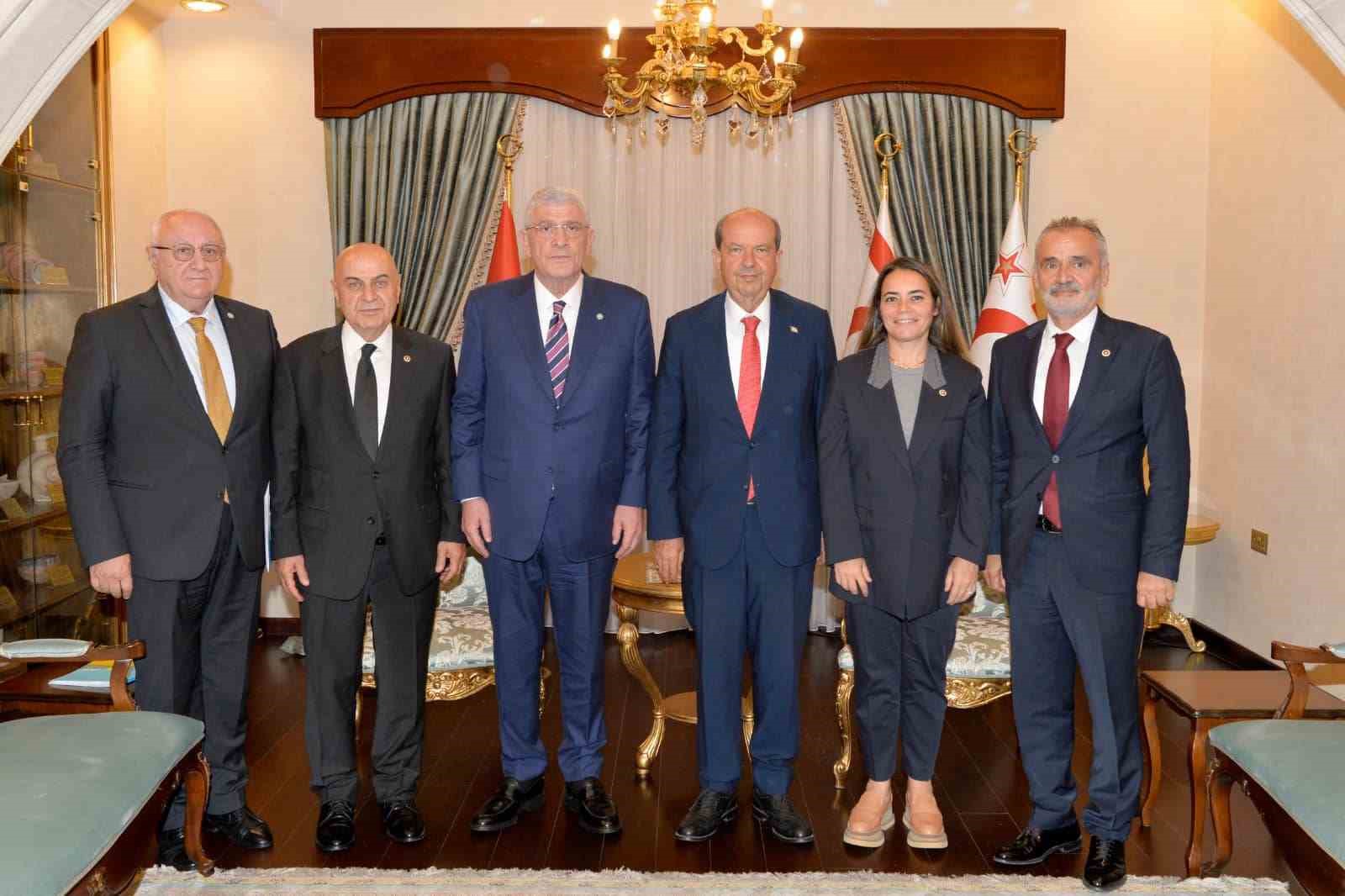 Kuzey Kıbrıs Türk Cumhuriyeti (KKTC) Cumhurbaşkanı Ersin Tatar, İYİ Parti