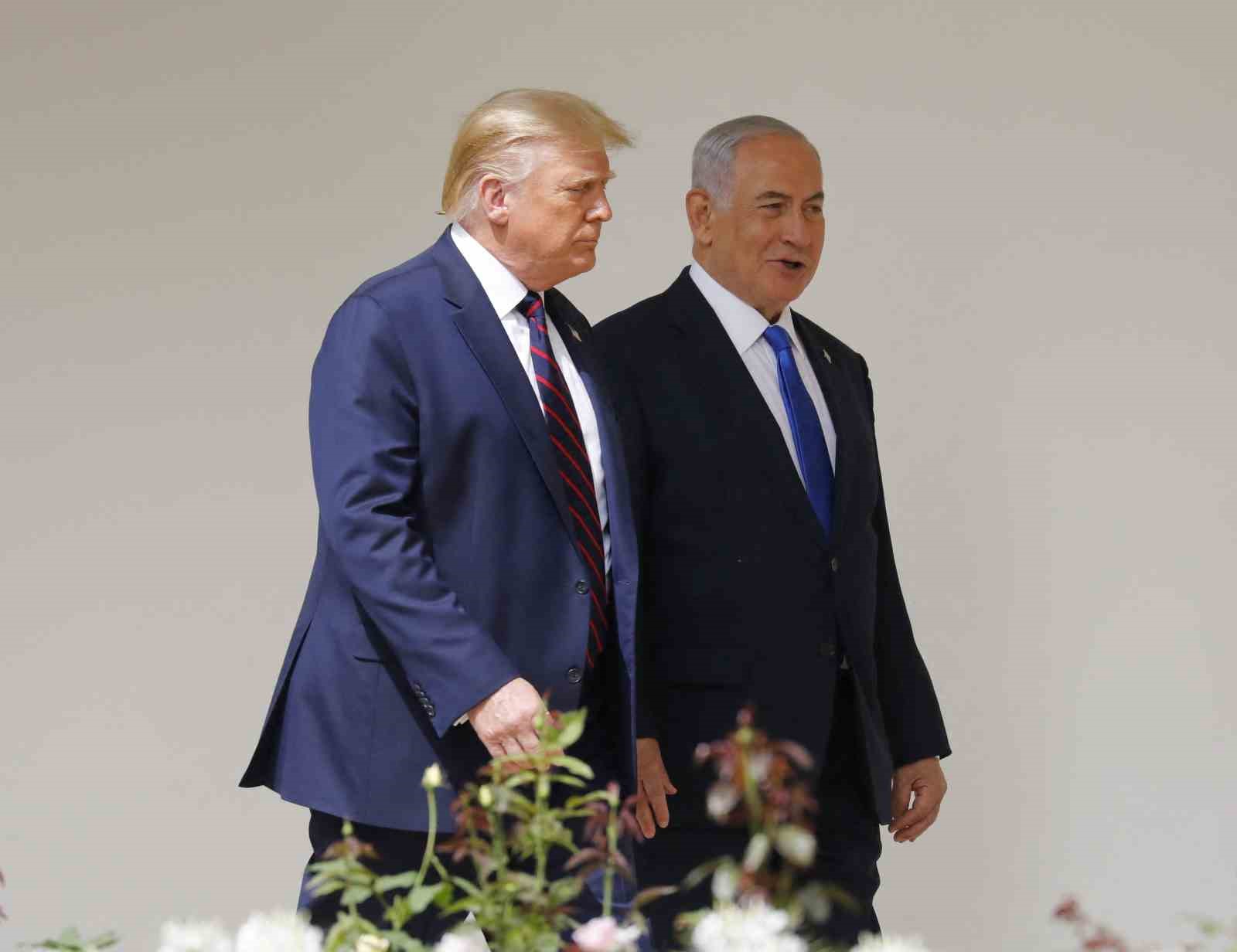 ABD’nin eski Başkanı Donald Trump, İsrail Başbakanı Binyamin Netanyahu ile