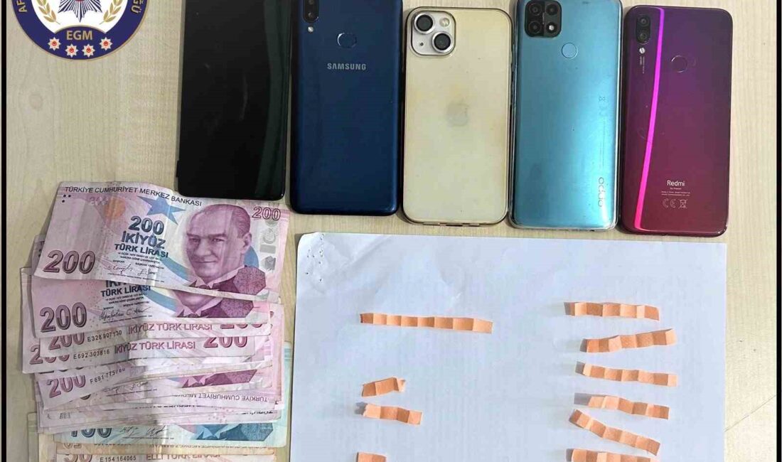 Afyonkarahisar’da polis tarafından durdurulan bir araçta yapılan aramamada 12 adet