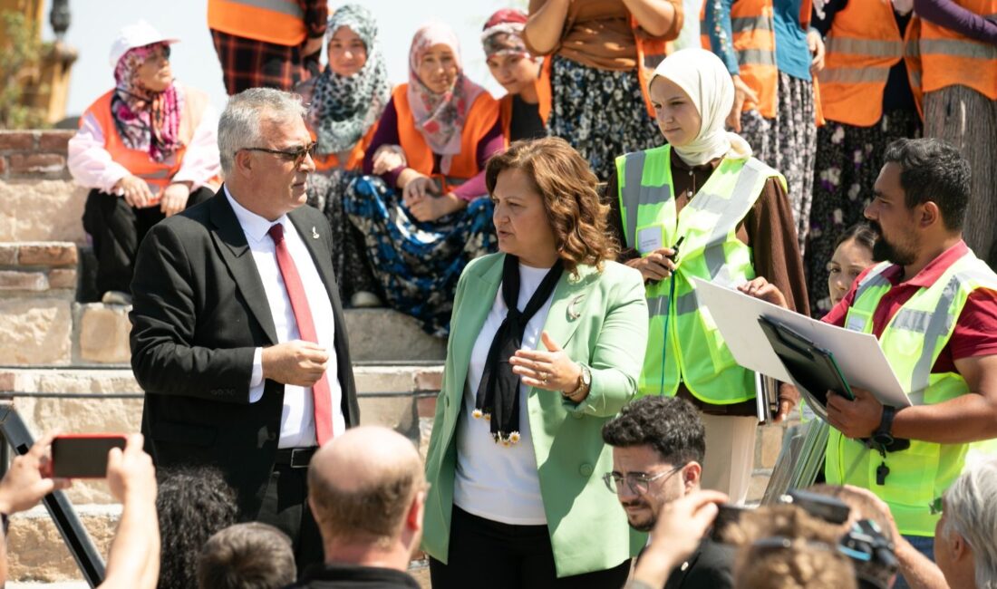 Belediye Başkanı Burcu Köksal, Garnizon Millet Bahçesi’nde devam eden çalışmaları