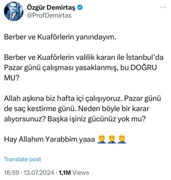 Kuaförlerin Pazar günleri çalışma yasağı, yakın zamanda gündeme gelen bir