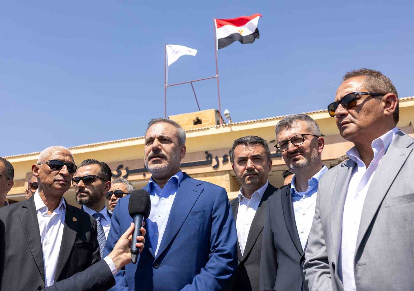 Dışişleri Bakanı Hakan Fidan, Refah Sınır Kapısını ziyareti sırasında yaptığı