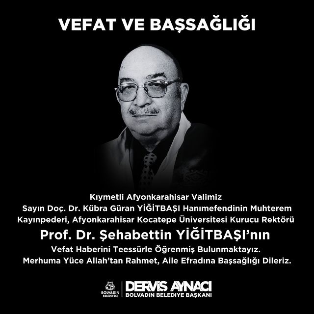 Bolvadin Belediye Başkanı Derviş Aynacı, Afyonkarahisar Valisi Doç. Dr. Kübra