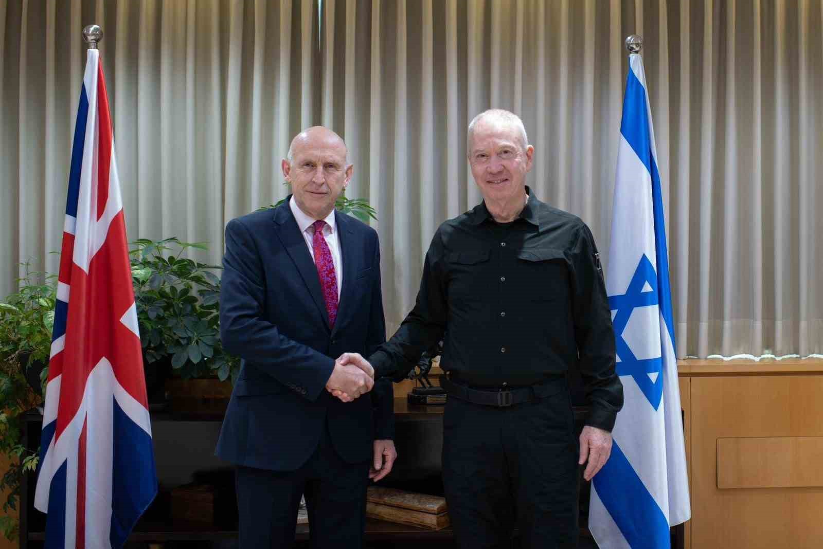 İsrail Savunma Bakanı Yoav Gallant, İngiltere Savunma Bakanı John Healey