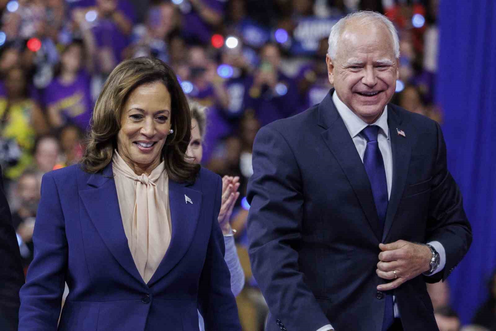 Demokrat Parti’nin ABD Başkan Adayı Kamala Harris, başkan yardımcısı adayı