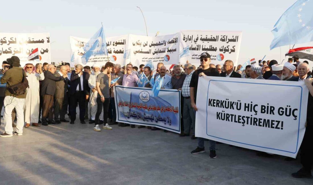 Irak’ın Kerkük kentinde Türkmenler, Kürdistan Yurtseverler Birliği’nin (KYB) gerçekleştirdiği valilik