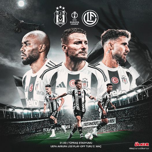 Beşiktaş, UEFA Avrupa Ligi play-off turunun ikinci maçında Lugano ile