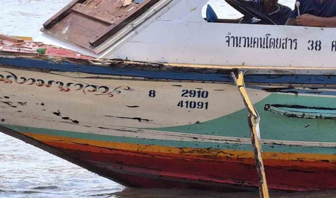 Tayland’ın başkenti Bangkok’ta bulunan Chao Phraya Nehri’nde iki teknenin çarpışması