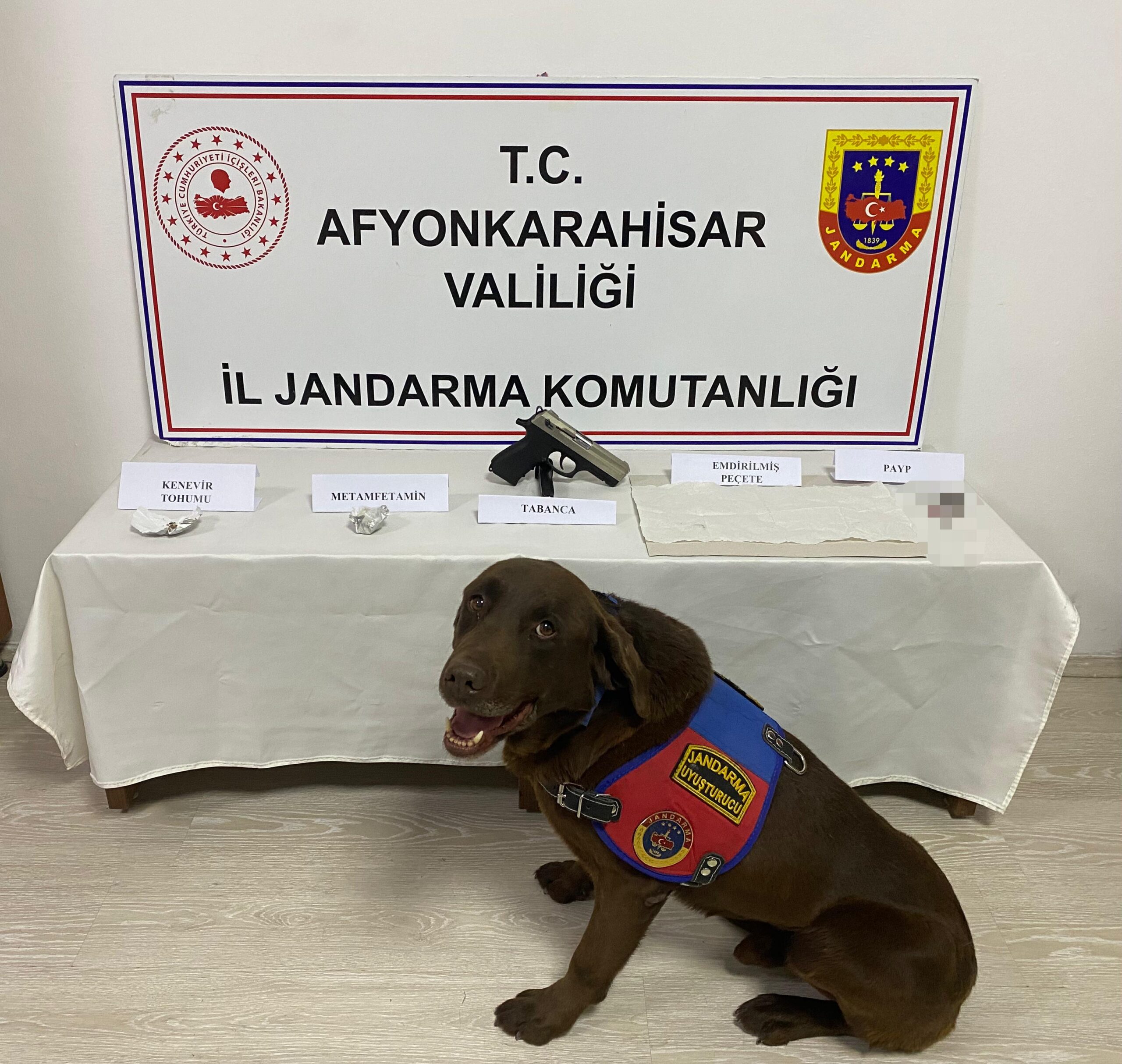 Afyonkarahisar İl Jandarma Komutanlığınca uyuşturucu ile mücadele kapsamında yapılan çalışmalar