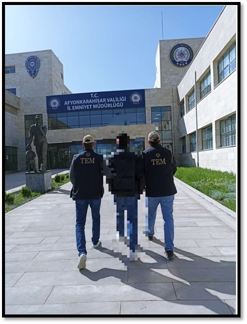 Afyonkarahisar İl Emniyet Müdürlüğü ekipleri DEAŞ terör örgütü içerisinde sözde