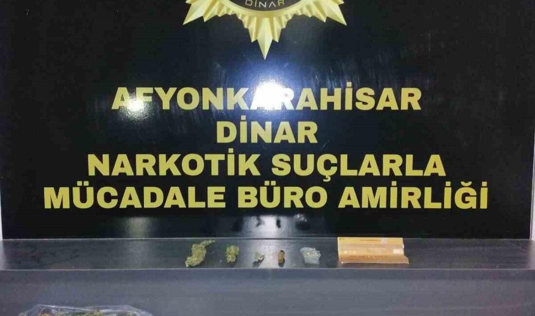Afyonkarahisar’da polis ekipleri yaptıkları operasyonda 182.8 gram skunk denilen uyuşturucu