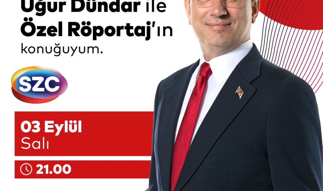İstanbul Büyükşehir Belediye Başkanı Ekrem İmamoğlu, bu akşam saat 21.00’de
