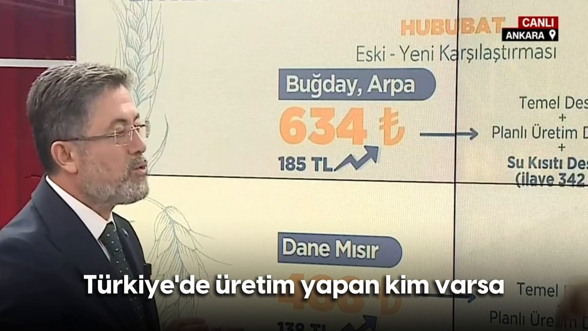 Tarım ve Orman Bakanı İbrahim Yumaklı, üreticilere yönelik yeni destekleri