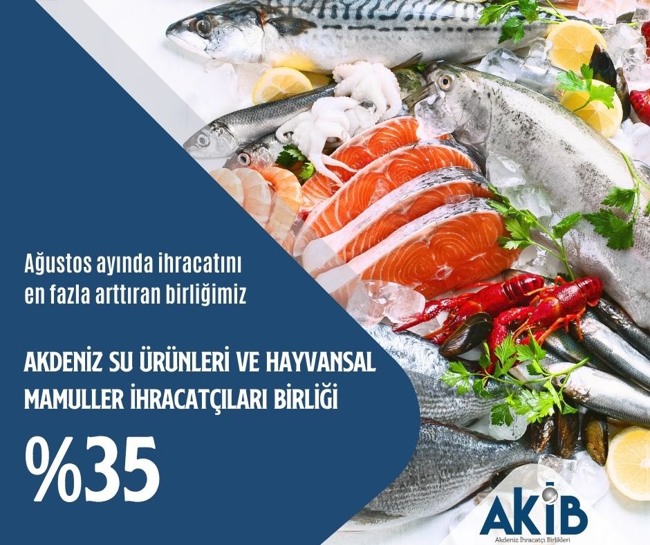 Akdeniz Su Ürünleri ve Hayvansal Mamuller İhracatçıları Birliği, ağustos ayı