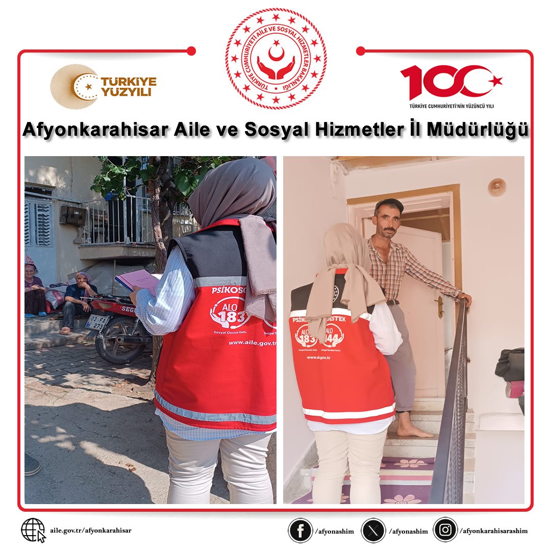 Afyonkarahisar Aile ve Sosyal Hizmetler İl Müdürlüğü, vatandaşlarla paylaşmak için