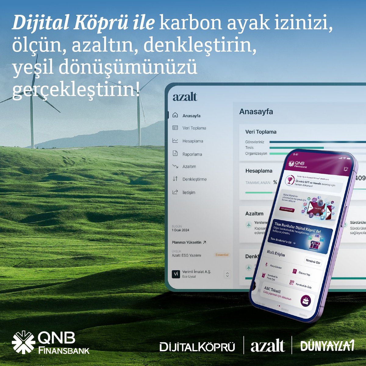 QNB Finansbank, KOBİ’lerin sürdürülebilirlik hedeflerine ulaşmalarına yardımcı olmak amacıyla yeni
