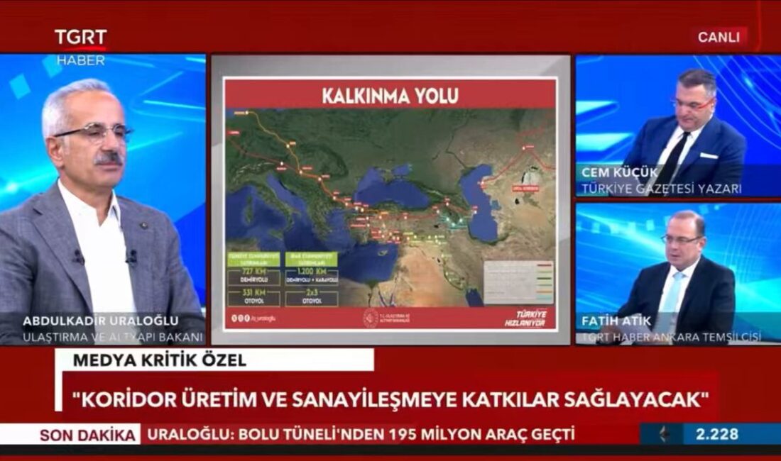 Türkiye üzerinden geçen Orta Koridor, Doğu-Batı ekseninde önemli bir ulaşım
