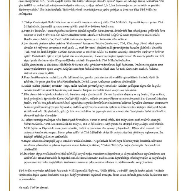 İYİ Parti Genel Başkanı Müsavat Dervişoğlu Türk Milliyetçiliği Üzerine Açıklamalarda Bulundu İYİ Parti Genel Başkanı Müsavat Dervişoğlu, Türkiye Cumhuriyeti’nin kuruluş felsefesi