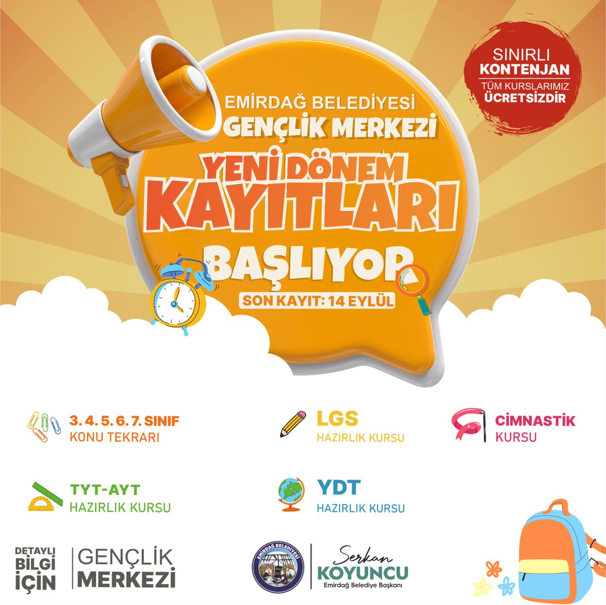 Emirdağ’da yeni bir dönem heyecanı yaşanıyor. Emirdağ Belediyesi’nin Gençlik Merkezi,